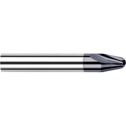 Runner Cutters - 0.0150″ (1/64) Radius × 0.1900″ Length of Cut × 15° per side Carbide Runner Cutter, 2 Flutes, AlTiN Coated